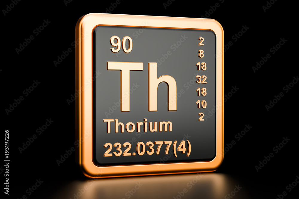 Thorium Th chemical element. 3D rendering Thorium Th chemical element. 3D rendering