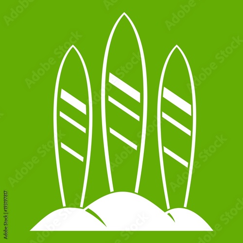 Serfing board icon green