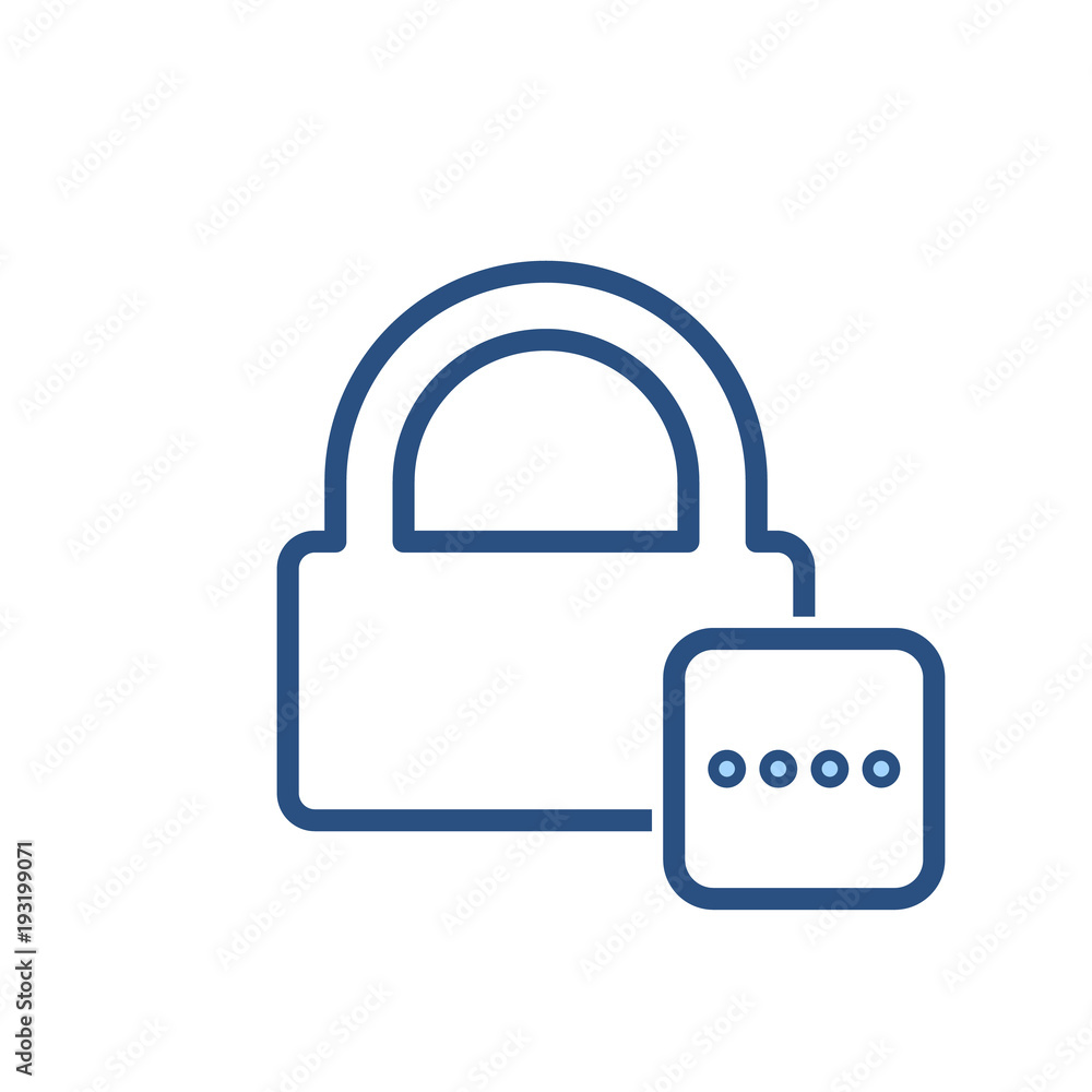 Lock office password protected safe icon Lock office password protected safe icon