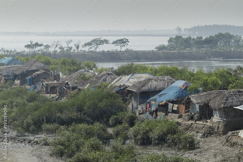 Village in Sundarbans in Bangladesh