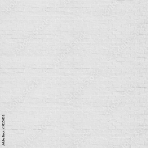 Backdrop of white brick wall texture. © ParinPIX