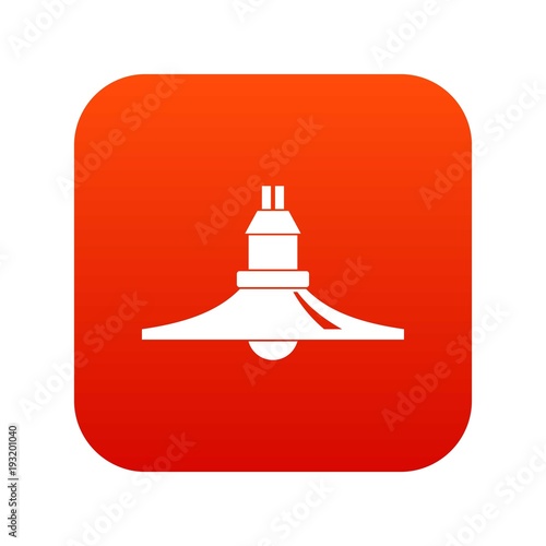 Hanging lantern icon digital red