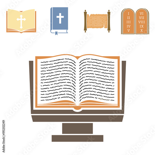 Christianity religion vector religionism flat illustration of traditional holy sign silhouette praying religionary christian faith religionist priest church traditional culture symbol.