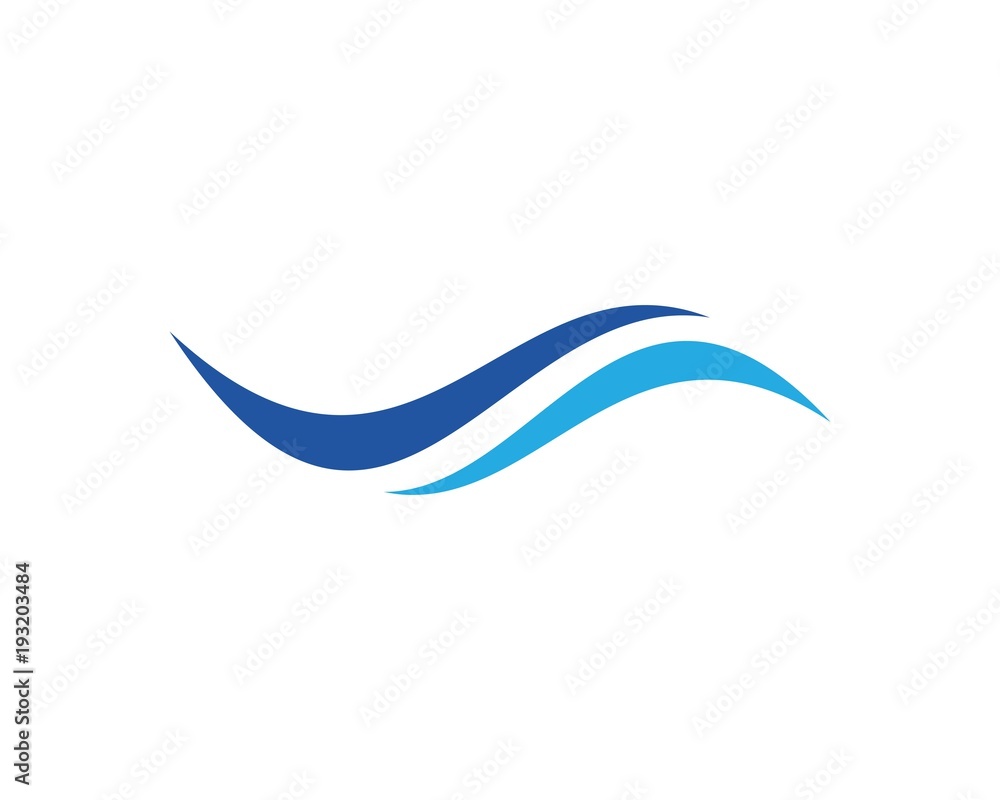 Fototapeta premium Water Wave symbol and icon Logo Template