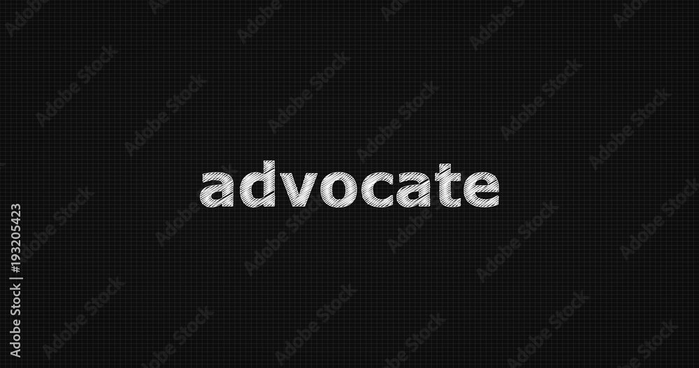 Advocate on black background