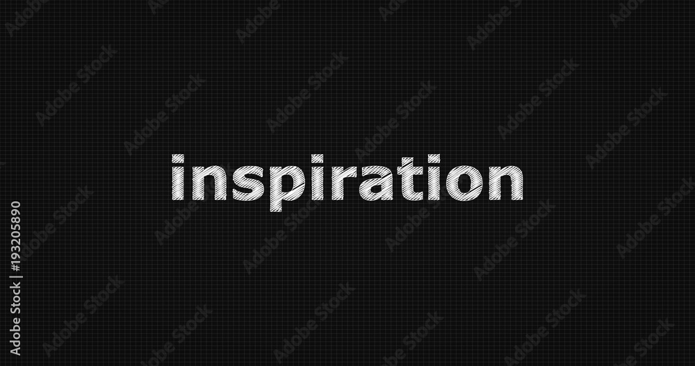 Inspiration word on black background. Inspiration word on black background.