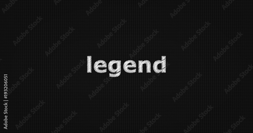 Obraz premium Legend word on grey background.