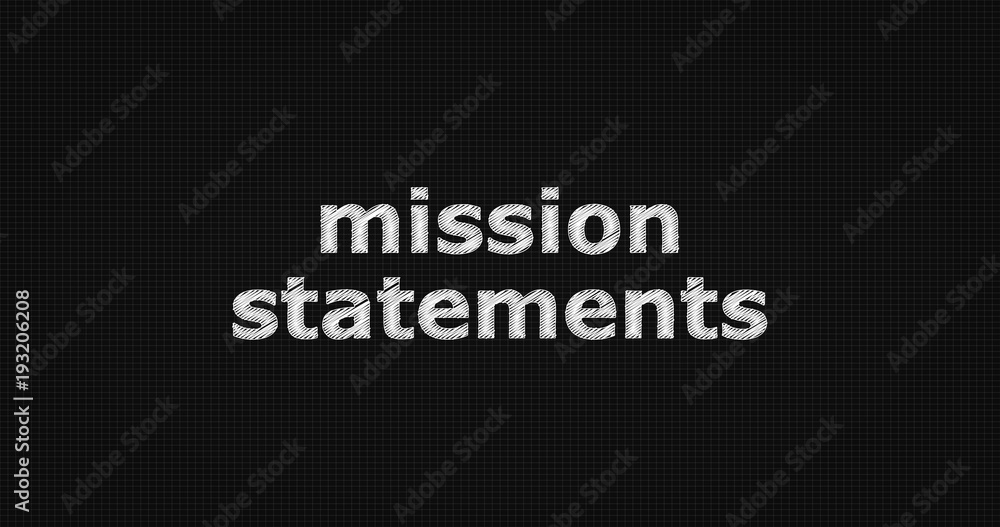 Mission statements word on grey background. Mission statements word on grey background.