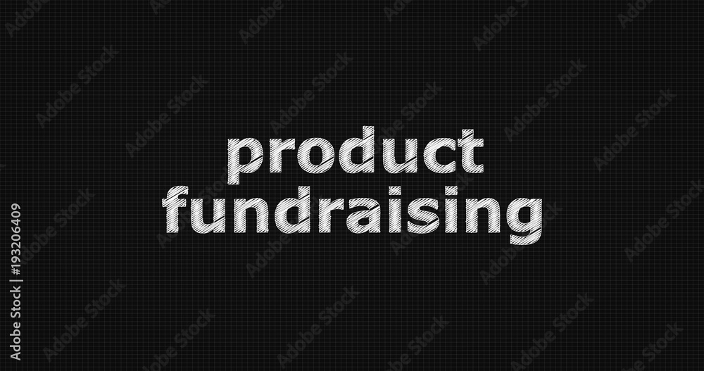Product fundraising word on grey background. Product fundraising word on grey background.