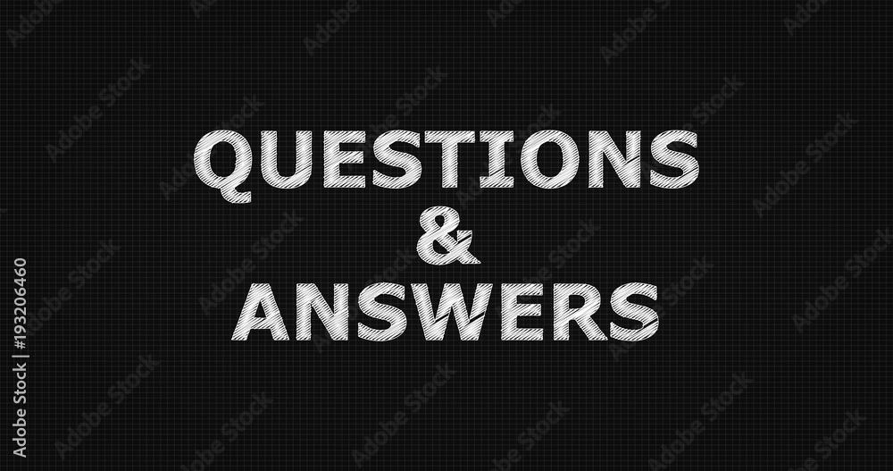 Questions & answers word on grey background. Questions & answers word on grey background.