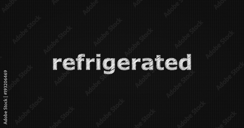 Refrigerated word on grey background. Refrigerated word on grey background.