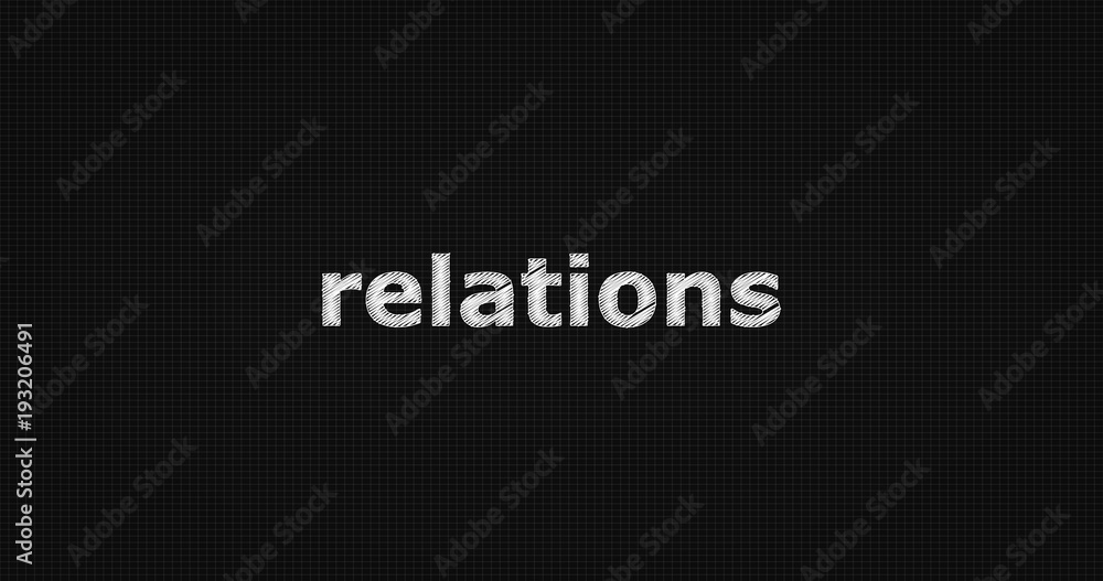 Relation word on grey background. Relation word on grey background.