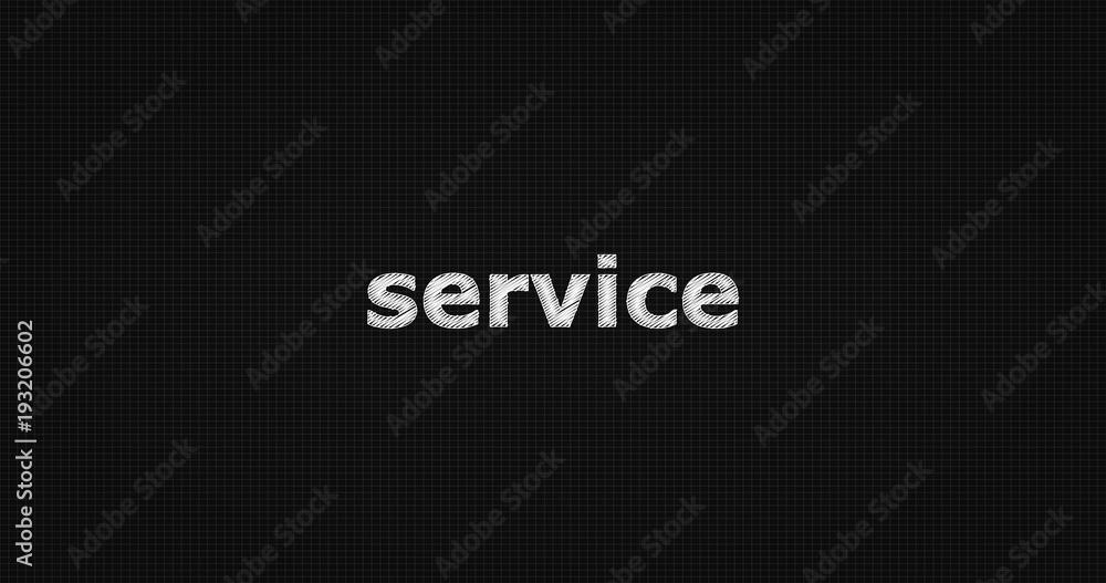 Service word on grey background. Service word on grey background.
