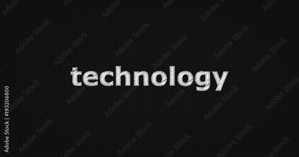 Technology word on grey background. Technology word on grey background.