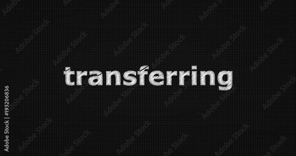 Transferring word on grey background. Transferring word on grey background.