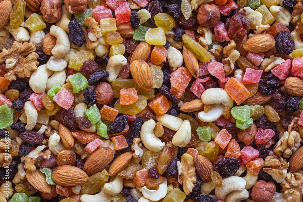 Snack, fruit mixture. Snack, fruit mixture.