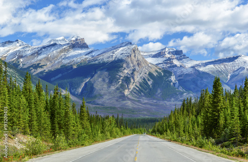 Scene along Icefields Parkway in Banff National Park, Alberta, Canada