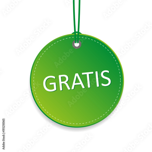 runder grüner gratis anhänger