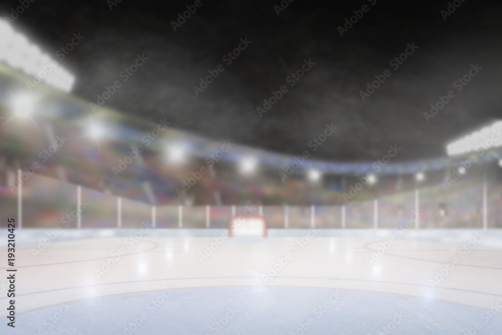 Naklejka premium Outdoor Hockey Stadium With Copy Space