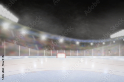 Outdoor Hockey Stadium With Copy Space photo