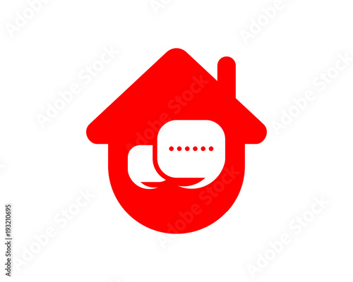 chat home housing home residence residential real estate image vector icon