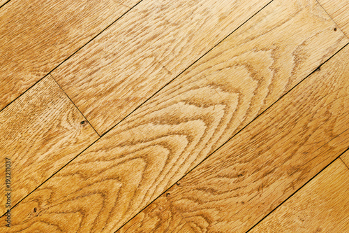 Parquet From Wooden Pattern. Light Wooden Parquet On The Floor. photo