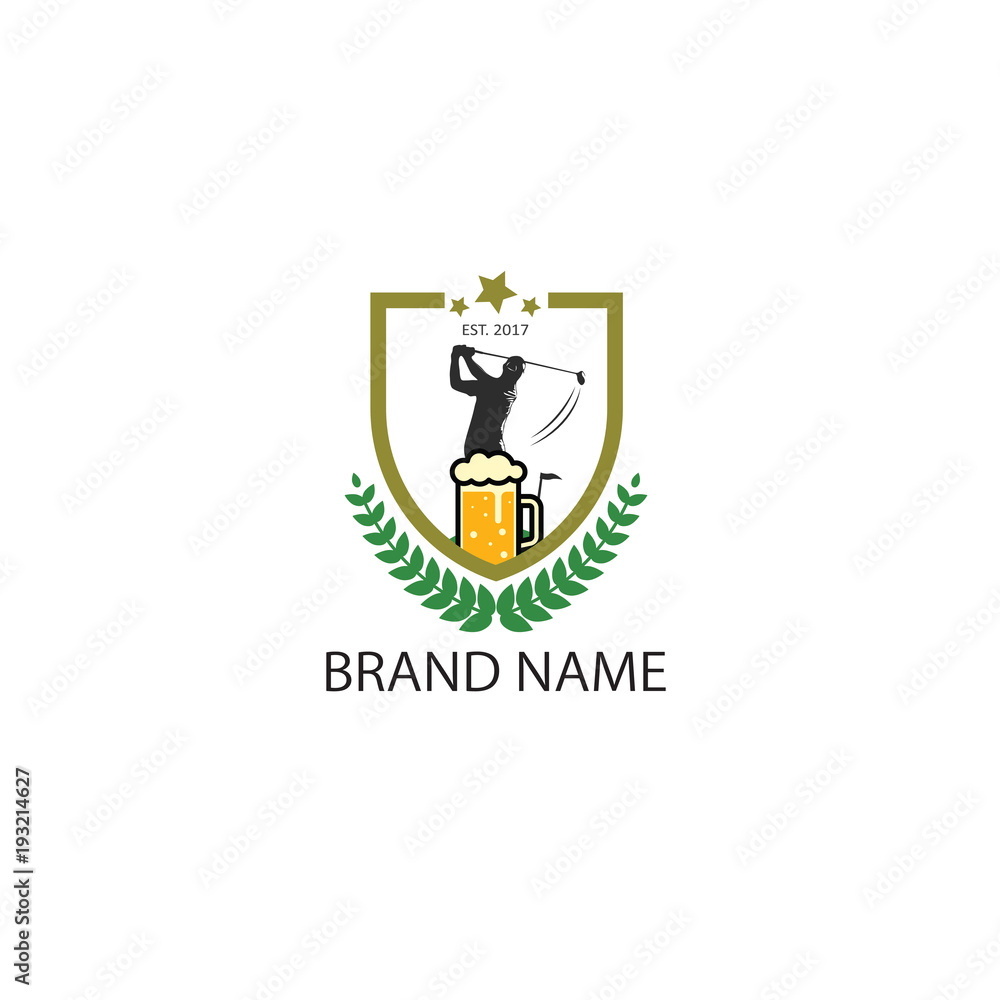 logo exclusive golf beer Stock Vector Adobe Stock