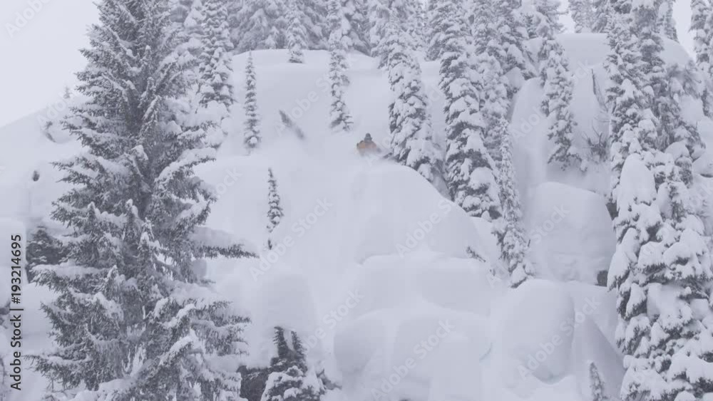 Eagle Pass skier, slow motion Eagle Pass skier, slow motion