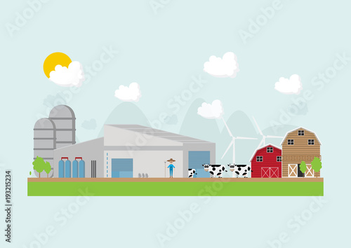 milk production processing from a dairy farm
