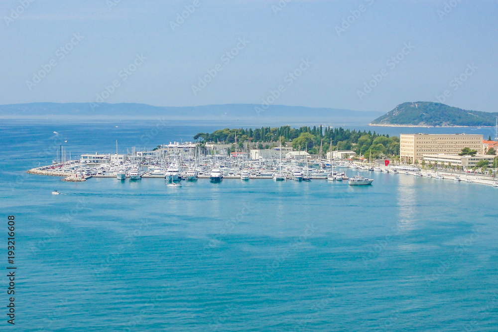 Adriatic Sea and Port of Split in Croatia
