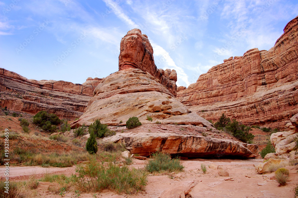 Fototapeta premium Red rock formations in Grand Gulch canyon country Southern Utah.