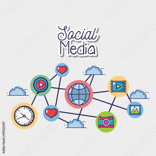 social media netword connection element photo