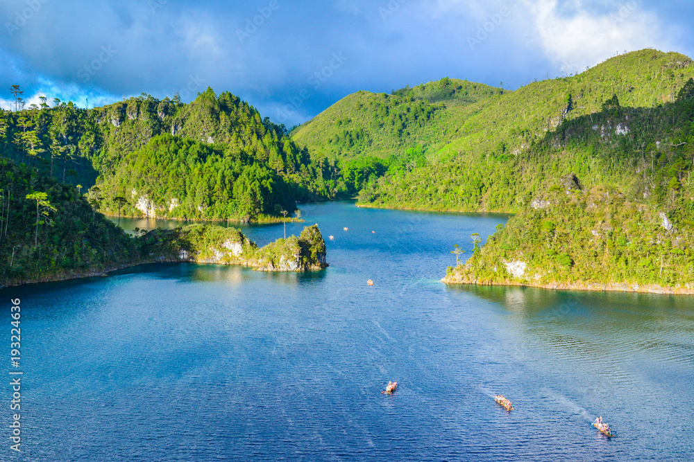 Fototapeta premium View of Montebello Lake at Chiapas, Mexico