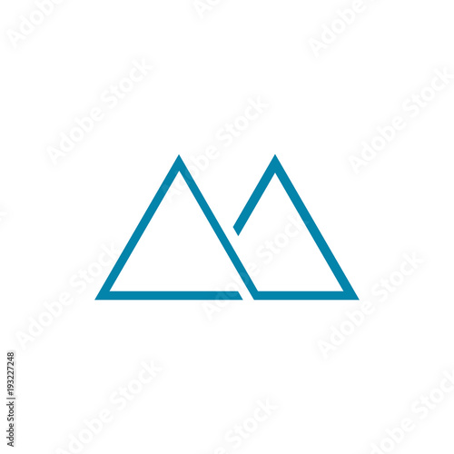 Thin Line Abstract Mountain Symbol