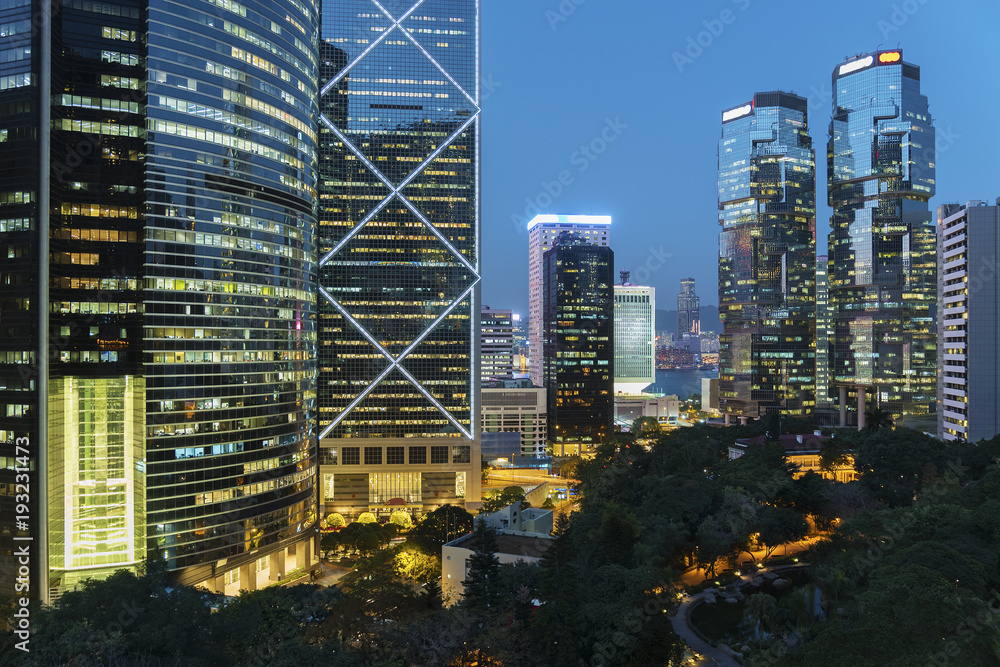 Skyline of Hong Kong city at dusk Skyline of Hong Kong city at dusk