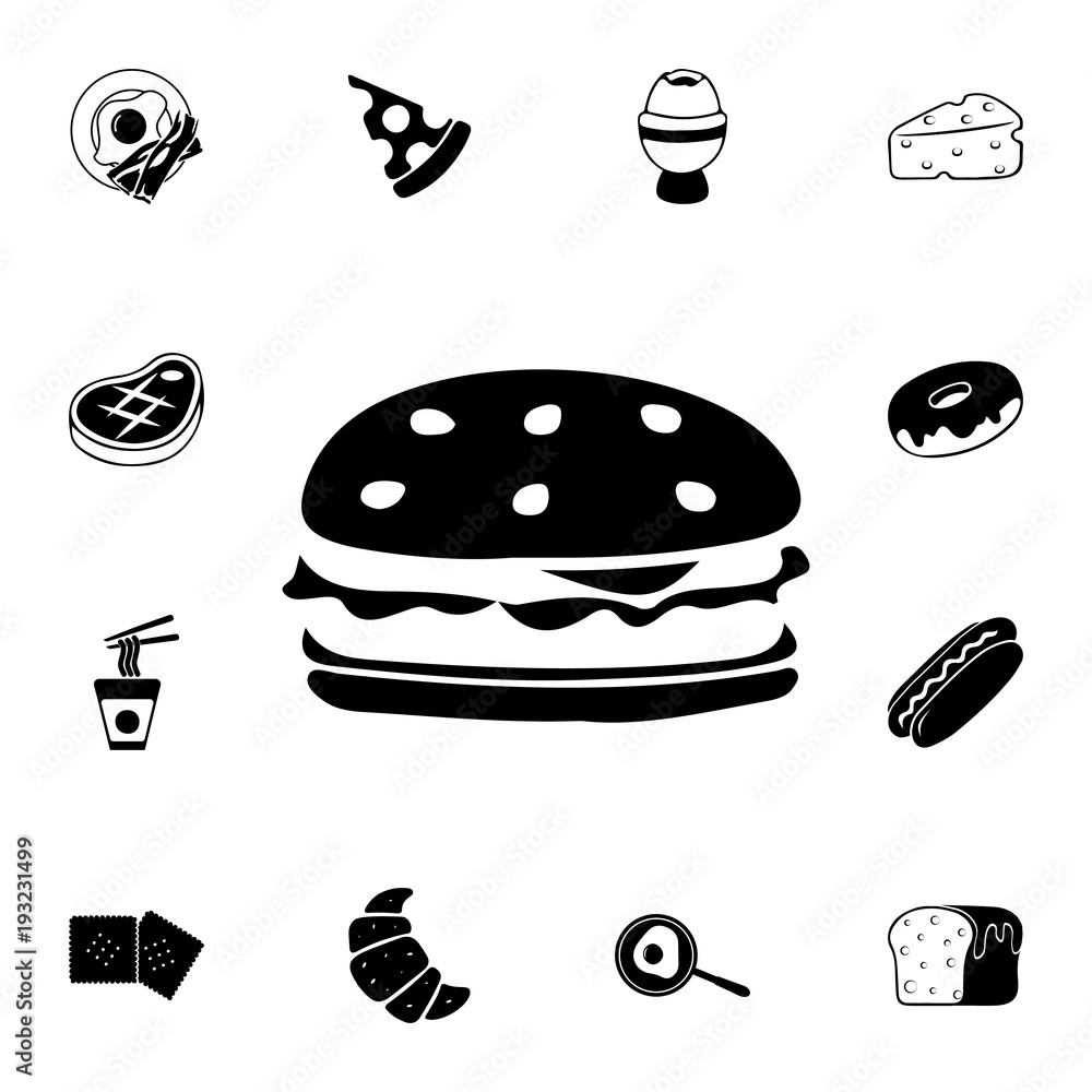 burger icon. Breakfast Icon. Premium quality graphic design. Signs, symbols collection, simple icon for websites, web design, mobile app on white background burger icon. Breakfast Icon. Premium quality graphic design. Signs, symbols collection, simple icon for websites, web design, mobile app on white background