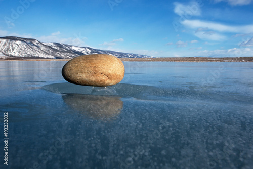 Hovering (soaring) stone or stone on ice leg