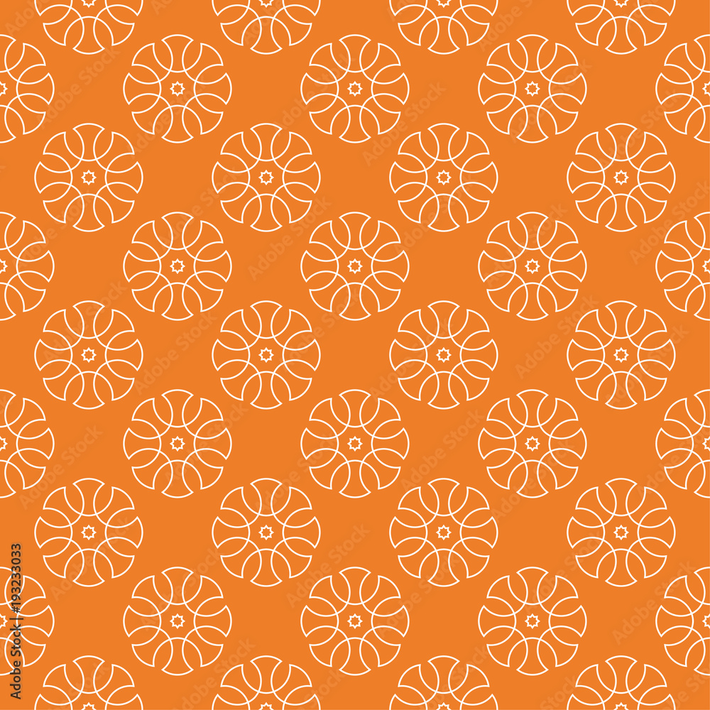 Orange geometric ornament. Seamless pattern Orange geometric ornament. Seamless pattern