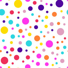 Acrylglasbilder Polka-Dot-Muster Memphis Konfetti Punkte bunt verspielt  © Begin Again