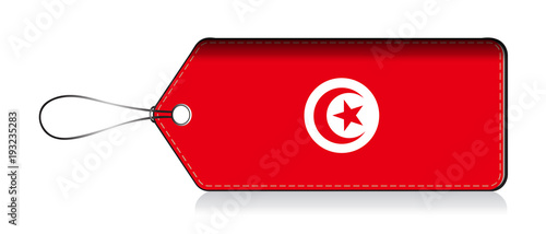 Tunis flag lable, Label of product made in Tunisia