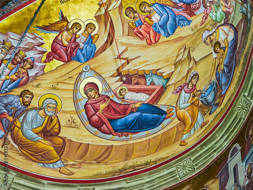 Interior of Putna monastery, Bucovina, Romania
