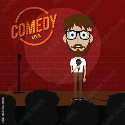 stand up comedy comic guy on stage