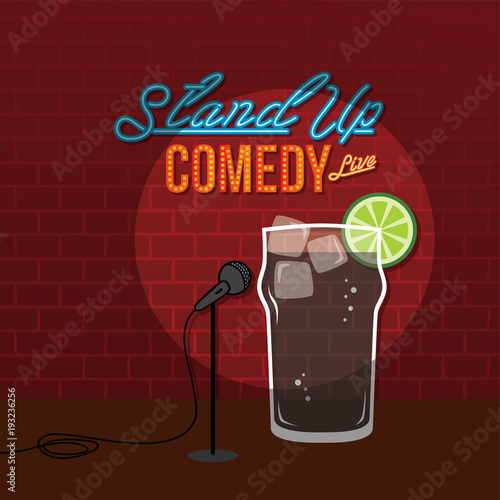 stand up comedy open mic coke cola drink