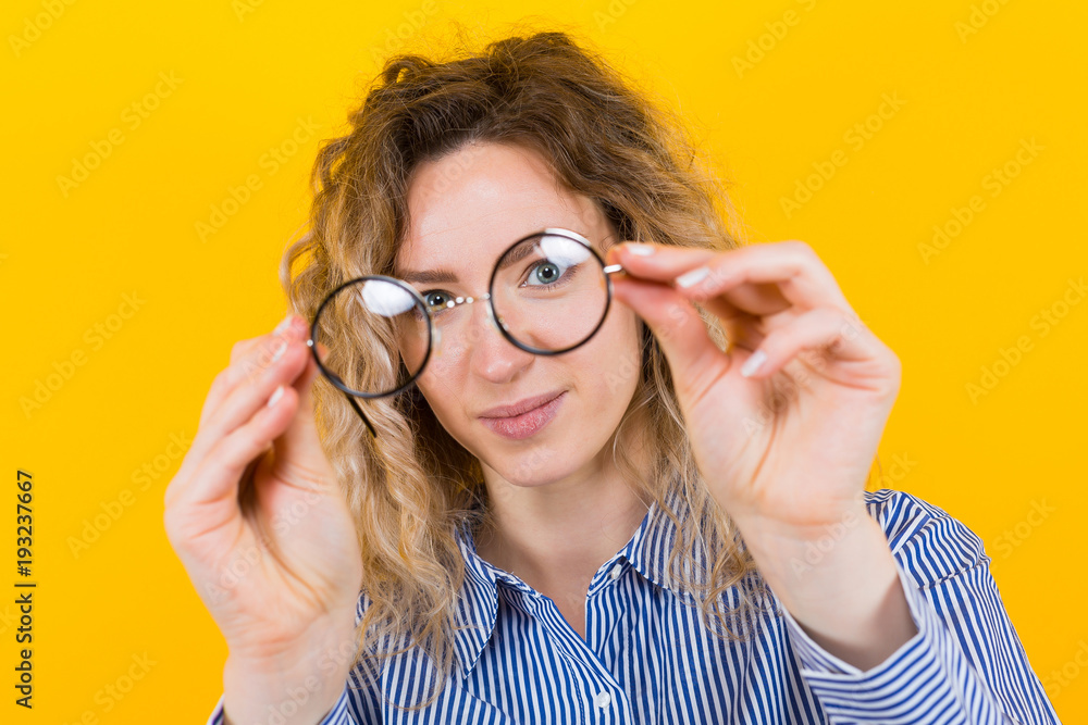 Woman with eyeglasses