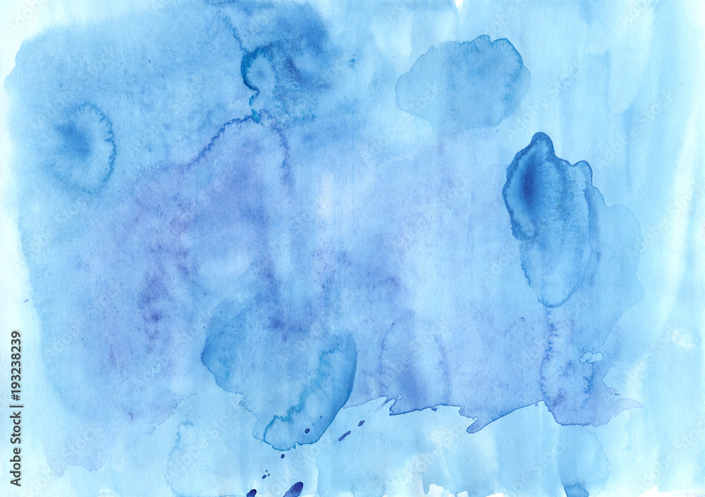 Abstract watercolor background. The color splashing on the paper. It is a hand drawn.