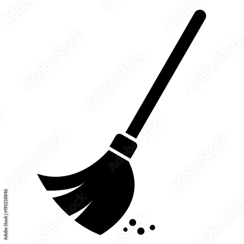 broom icon vector photo