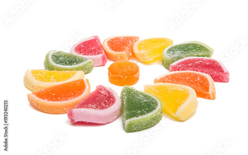 Fruit jelly isolated