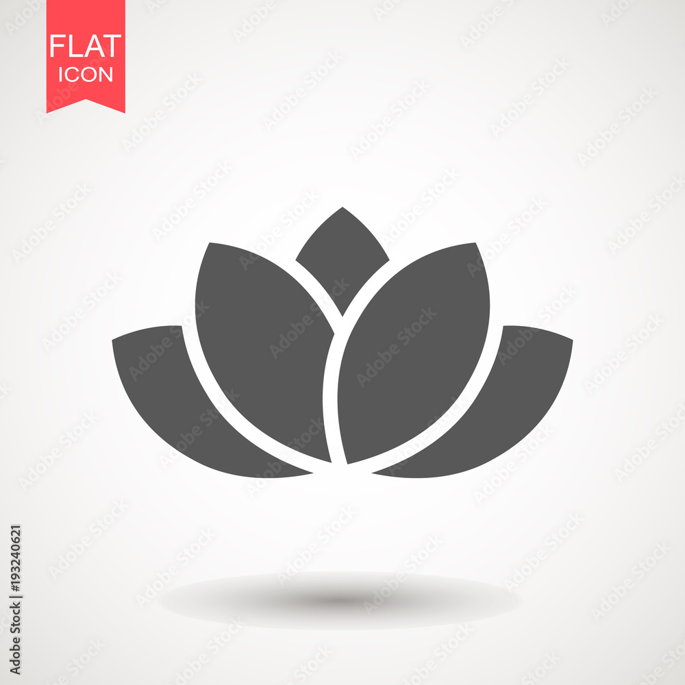 Lotus / Lily Flower Icon. . Element relaxation and rest icon. Premium quality graphic design. Spa sign, symbol for websites, web design, mobile app on white background Lotus / Lily Flower Icon. . Element relaxation and rest icon. Premium quality graphic design. Spa sign, symbol for websites, web design, mobile app on white background