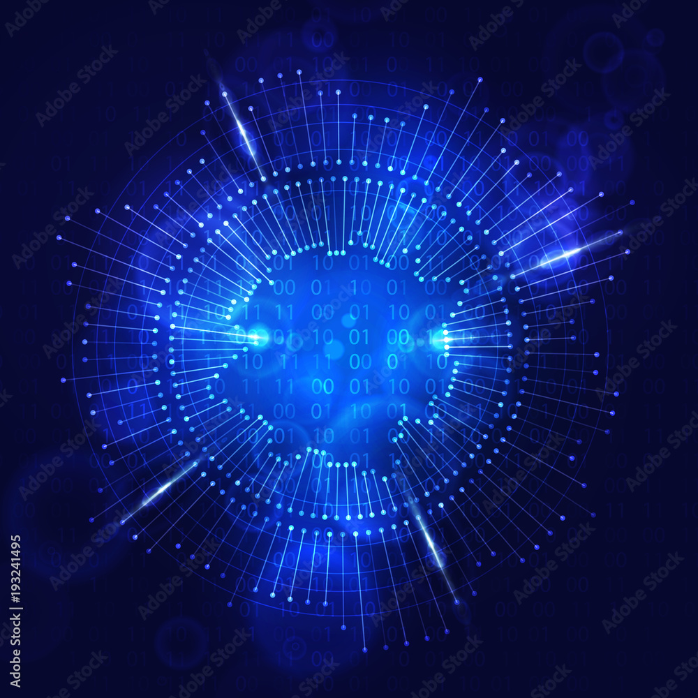 Obraz premium Big data visualization. Background with connecting dots and lines. The concept illustration.