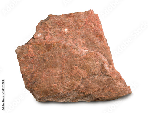 Sample of feldspar mineral isolated on white background photo